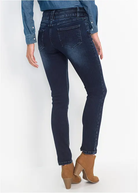 Jeans slim modellanti e ultramorbidi, vita alta, bonprix