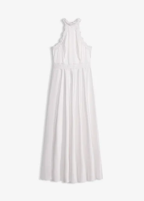 Abito da sposa in satin lucido con pizzo, bonprix