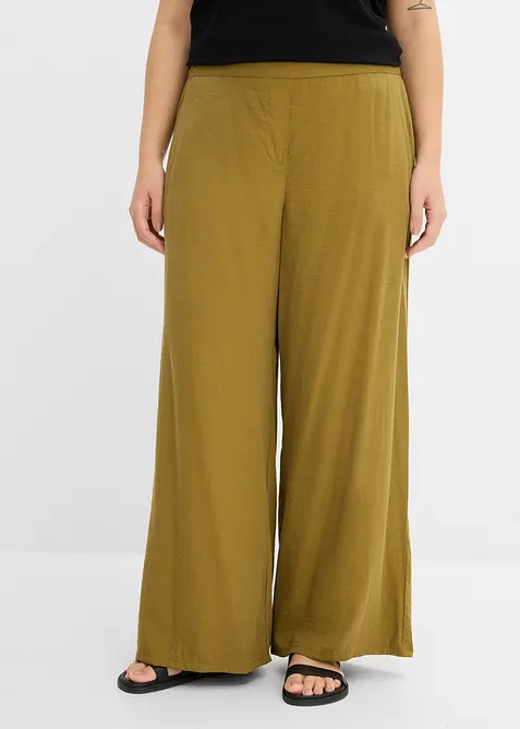 Pantaloni a palazzo in misto viscosa, bonprix