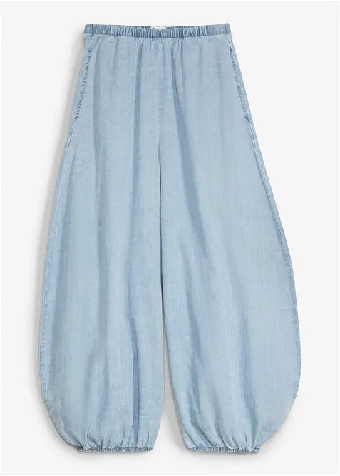 Pantaloni alla turca in misto lino leggero, bonprix