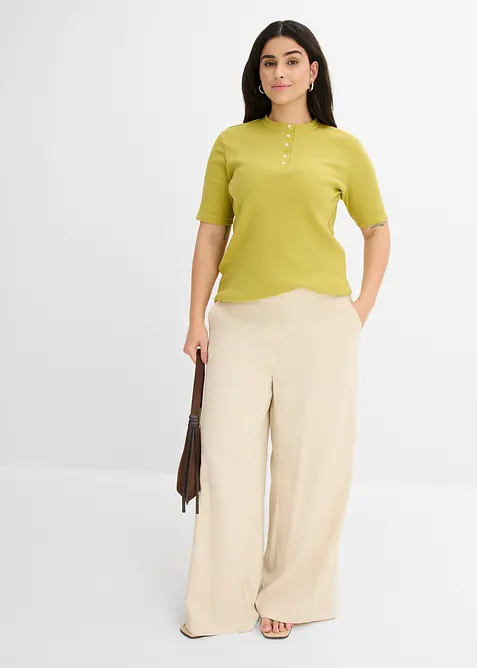 Maglia a costine in puro cotone biologico, bonprix