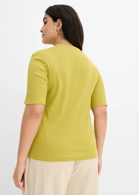 Maglia a costine in puro cotone biologico, bonprix