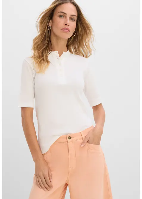 Maglia a costine in puro cotone biologico, bonprix