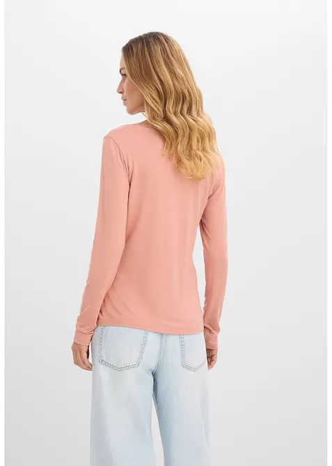 Maglia a maniche lunghe in misto viscosa morbido, bonprix