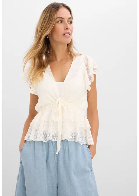 Maglia corta in pizzo, bonprix