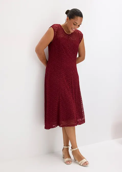 Abito svasato in pizzo, bonprix