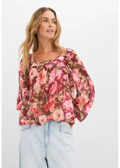 Blusa con fondo a palloncino, bonprix