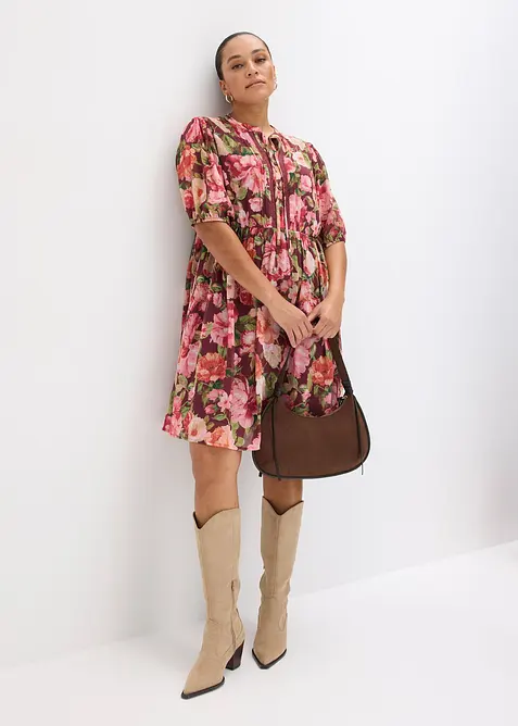 Abito tunica con pizzo, bonprix