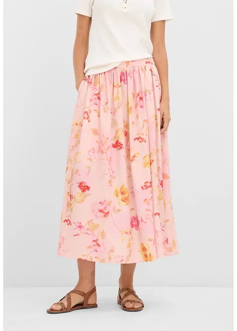 Gonna lunga in cr&ecirc;pe leggero, bonprix