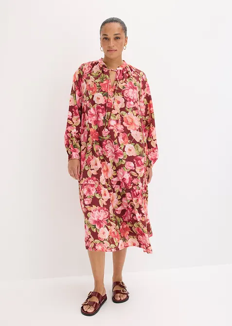 Abito midi in misto viscosa fluido, bonprix