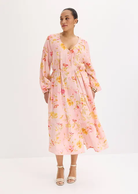 Abito midi in misto viscosa morbido, bonprix