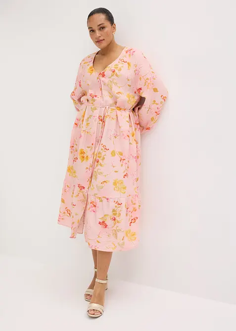 Abito midi in misto viscosa morbido, bonprix