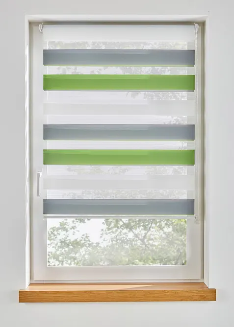 Tenda a rullo doppia con righe colorate, bonprix