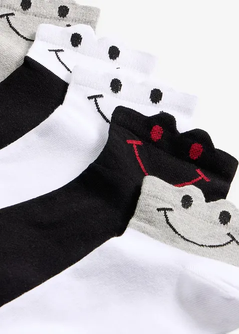 Calzini corti con cotone biologico (pacco da 5 paia), bonprix