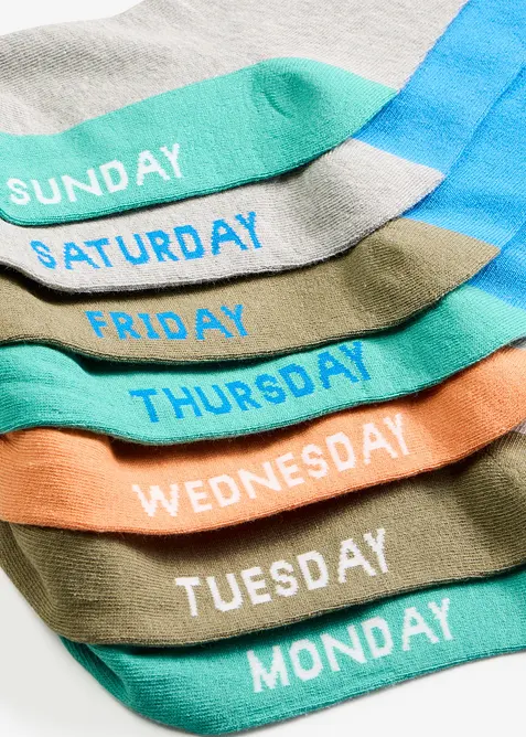 Calzini con cotone biologico (pacco da 7), bonprix