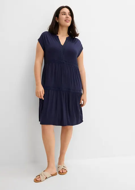 Abito tunica in misto viscosa morbido, bonprix