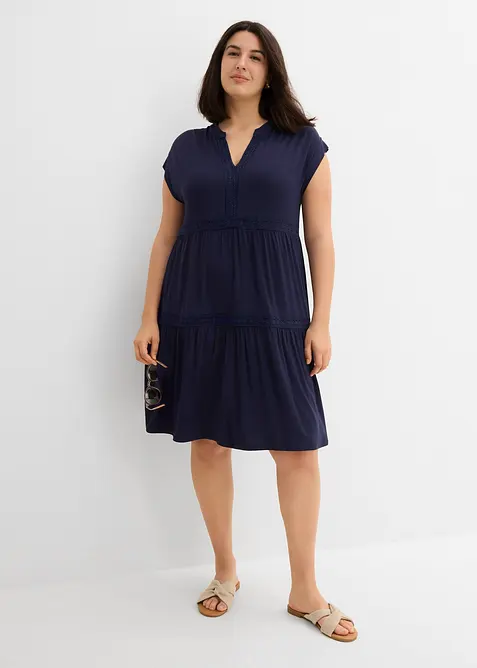 Abito tunica in misto viscosa morbido, bonprix