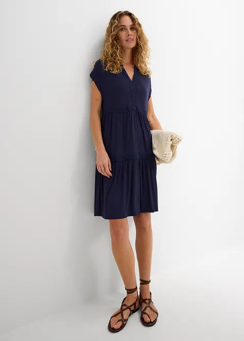 Abito tunica in misto viscosa morbido, bonprix