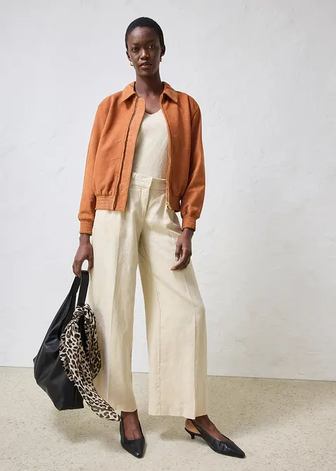 Bomber in pelle scamosciata, bonprix