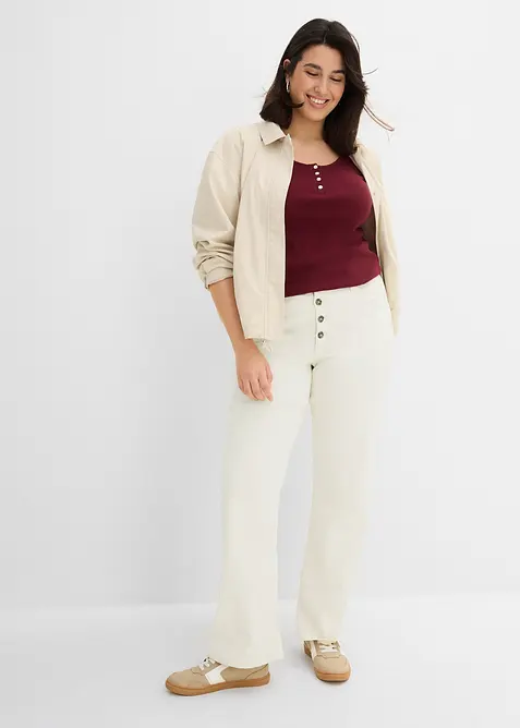 Jeans elasticizzati straight, vita alta, bonprix