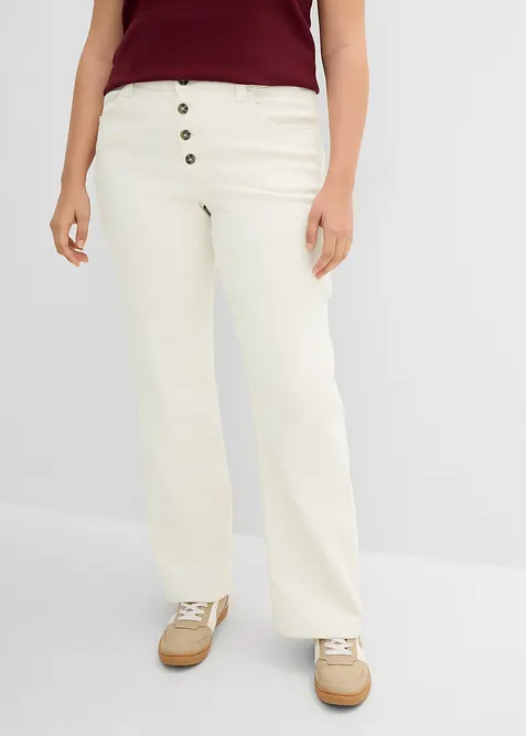 Jeans elasticizzati straight, vita alta, bonprix