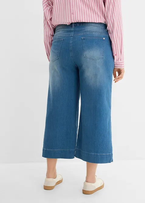 Jeans culotte cropped elasticizzati ultra morbidi, bonprix