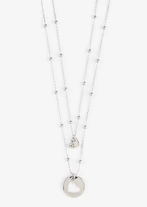Collane con ciondoli a cuore (set 2 pezzi), bonprix