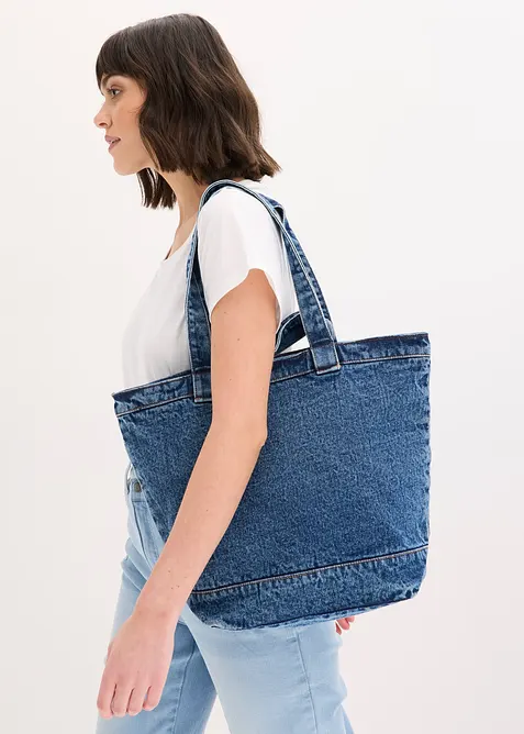 Borsa shopper in denim, bonprix