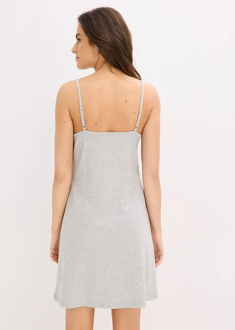 Camicia da notte in puro cotone a coste, bonprix