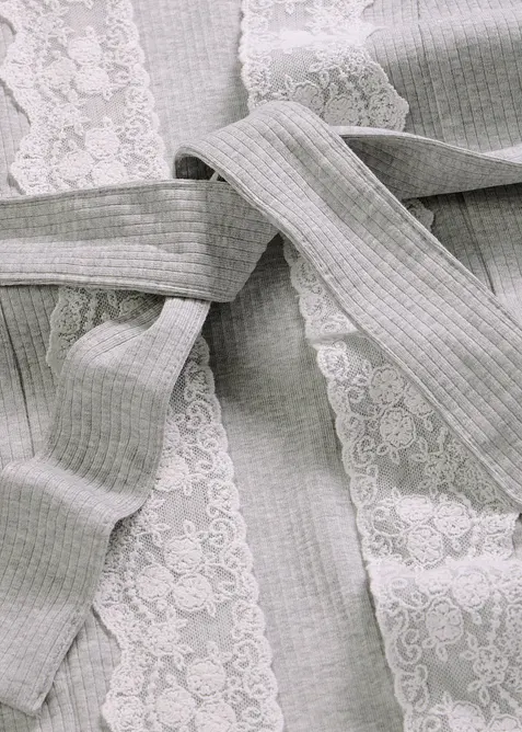 Kimono in puro cotone a coste, bonprix