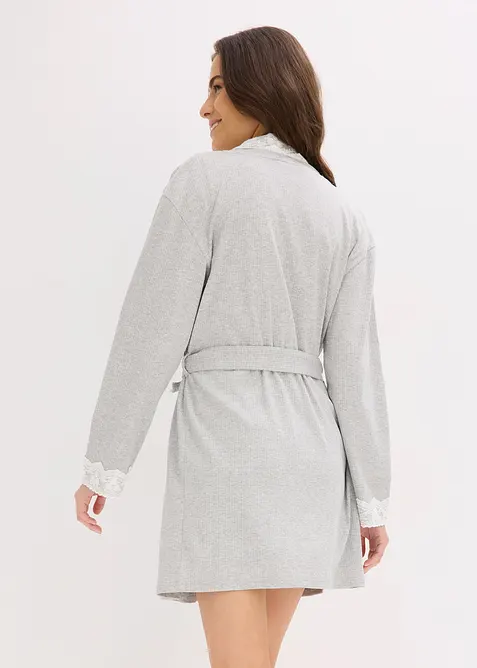 Kimono in puro cotone a coste, bonprix