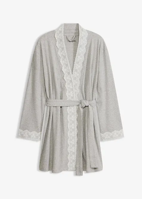 Kimono in puro cotone a coste, bonprix