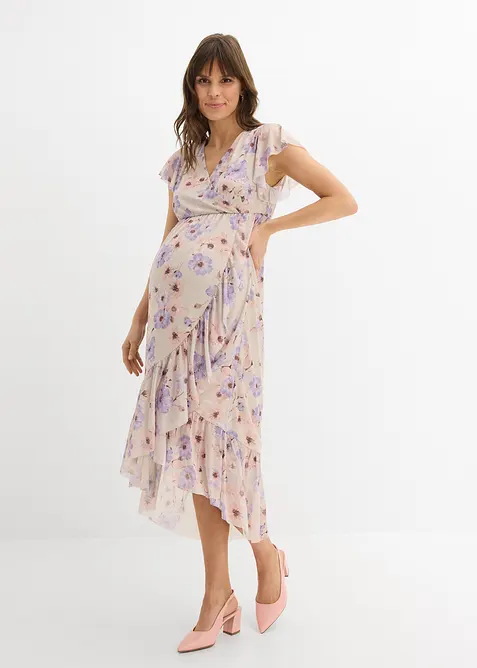 Abito pr&eacute;maman / da allattamento 2 in 1 in mesh elasticizzato, bonprix