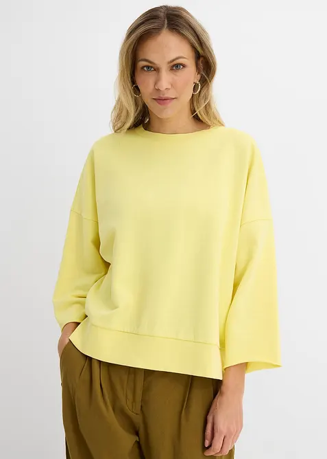 Felpa oversize in misto cotone, bonprix