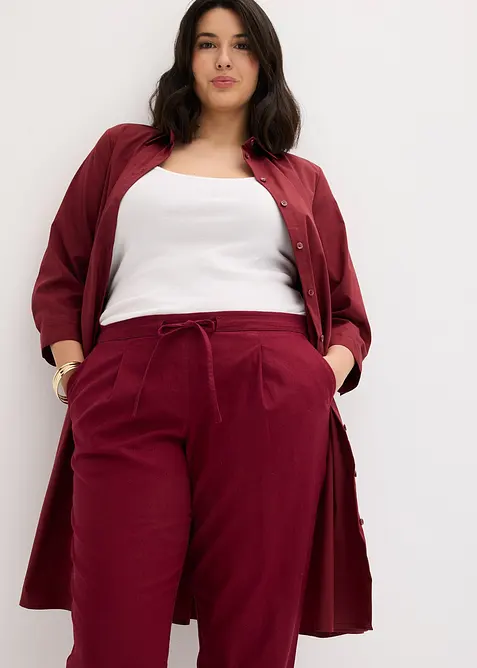 Pantaloni in misto lino, bonprix