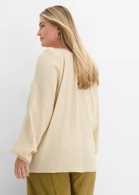 Blusa in mussola vaporosa, bonprix