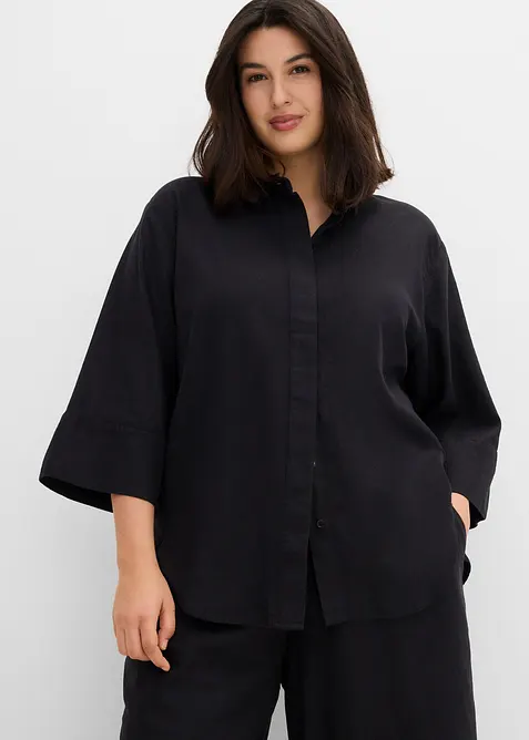 Camicia in misto lino fresco, bonprix