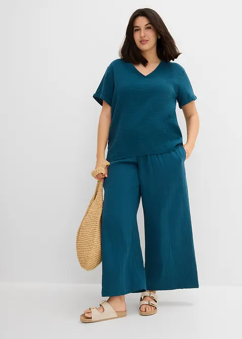 Maglia lunga in soffice mussola, bonprix