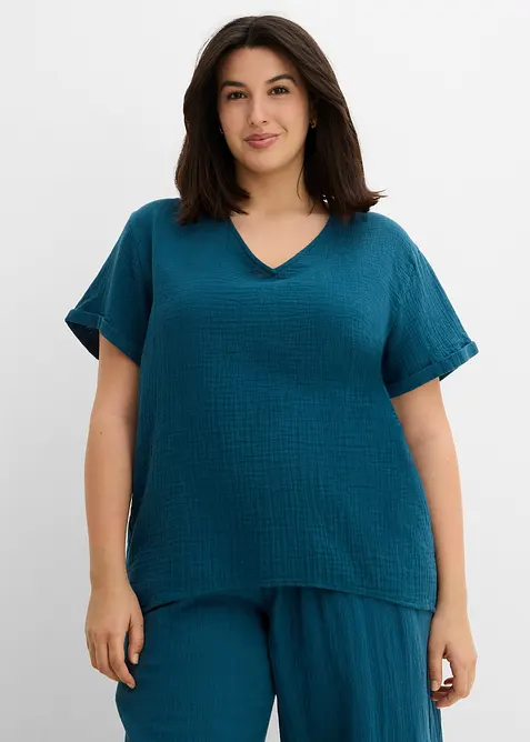 Maglia lunga in soffice mussola, bonprix