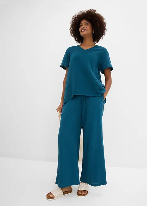 Pantaloni a palazzo in mussola, bonprix