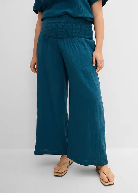 Pantaloni a palazzo in mussola, bonprix