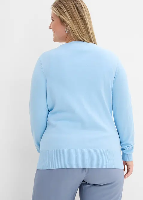 Cardigan in filato fine con bottoni, bonprix