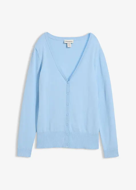 Cardigan in filato fine con bottoni, bonprix