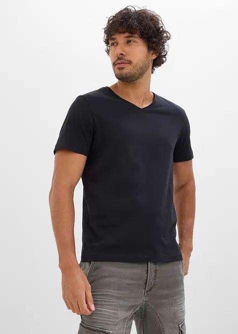 T-shirt con scollo a V (pacco da 3), bonprix