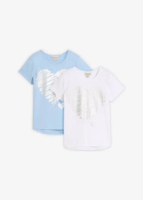 T-shirt con cotone biologico (pacco da 2), bonprix
