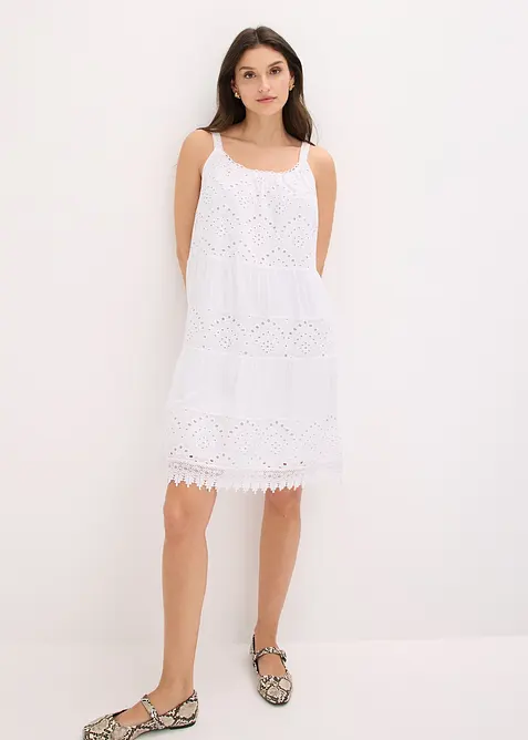 Abito in viscosa con spalline e pizzo, bonprix