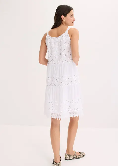 Abito in viscosa con spalline e pizzo, bonprix