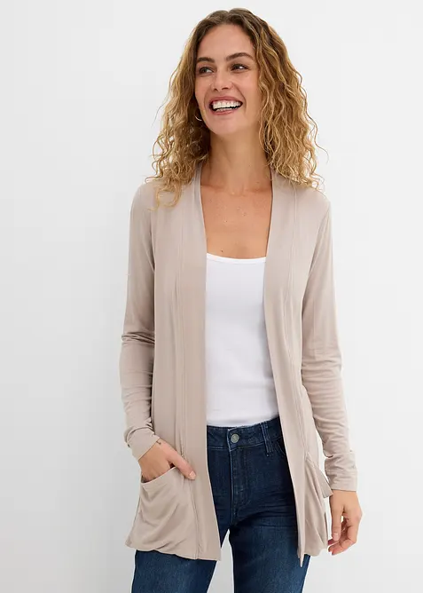 Cardigan in maglina di misto viscosa, bonprix