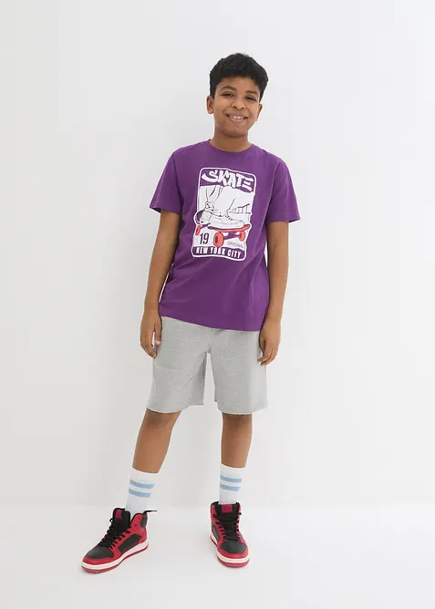 Bermuda in felpa di misto cotone morbido (pacco da 2), bonprix