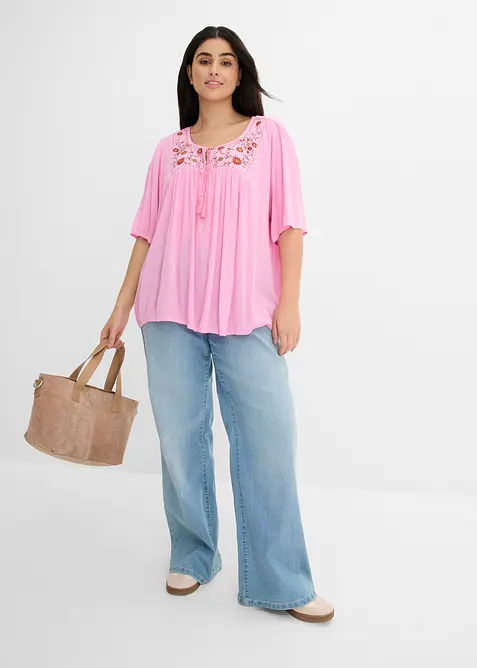 Tunica in morbida viscosa crinkle, bonprix